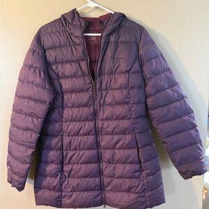 Eddie Bauer 2018 Womens CirrusLite Down Parka Eggplant Sz LARGE